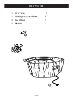 Предварительный просмотр 8 страницы ELEMENTI OFG145LP Owner'S Manual