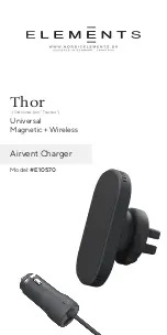 Предварительный просмотр 1 страницы Elements Thor Airvent Charger E10570 Manual