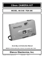 Preview for 1 page of Elenco Electronics AK-540 Assembly And Instruction Manual