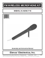 Preview for 1 page of Elenco Electronics AK-710 Assembly And Instruction Manual