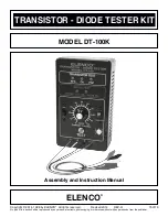 Preview for 1 page of Elenco Electronics DT-100K Assembly And Instruction Manual