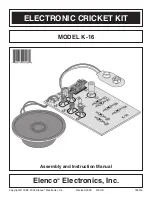 Elenco Electronics K-16 Assembly And Instruction Manual preview