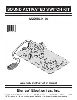 Предварительный просмотр 1 страницы Elenco Electronics K-36 Assembly And Instruction Manual