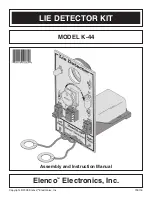 Elenco Electronics K-44 Assembly And Instruction Manual preview