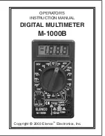 Preview for 1 page of Elenco Electronics M-1000B Operator'S Instruction Manual