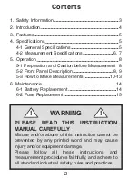 Предварительный просмотр 2 страницы Elenco Electronics M-1000B Operator'S Instruction Manual