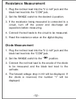 Предварительный просмотр 12 страницы Elenco Electronics M-1000B Operator'S Instruction Manual