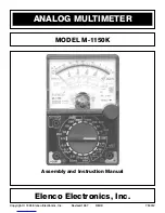 Preview for 1 page of Elenco Electronics M-1150K Assembly And Instruction Manual