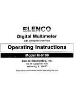 Preview for 1 page of Elenco Electronics M-6100 Operating Instructions Manual