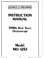 Preview for 1 page of Elenco Electronics MO-1252 Instruction Manual