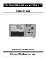 Elenco Electronics TT-400K Assembly And Instruction Manual preview