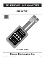 Preview for 1 page of Elenco Electronics TWT-1 Instruction Manual