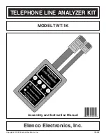 Elenco Electronics TWT-1K Assembly And Instruction Manual предпросмотр