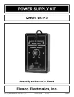 Предварительный просмотр 1 страницы Elenco Electronics XP-15K Assembly And Instruction Manual