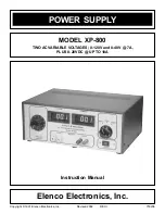 Elenco Electronics XP-800 Instruction Manual preview