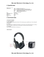 Предварительный просмотр 3 страницы ELESOUND ELESTRONICS TECHNOLOGY ES-BT360 Manual