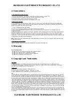 Preview for 5 page of ELESOUND ELESTRONICS TECHNOLOGY ES-KBT100 Manual