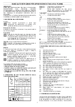 Предварительный просмотр 3 страницы Elettro CF PLASMA 167 Instructions Manual