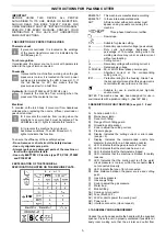 Предварительный просмотр 6 страницы Elettro CF PLASMA 167 Instructions Manual