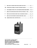 Elettro CF TIG 118 Instruction Manual предпросмотр