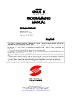 Elettronica Santerno SINUS CABINET K Series Programming Manual preview