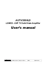 Elettronika AUTV/3500LD User Manual preview