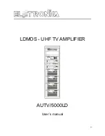 Preview for 9 page of Elettronika AUTV/5000LD User Manual