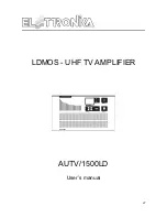 Preview for 47 page of Elettronika AUTV/5000LD User Manual