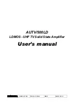 Elettronika AUTV/500LD User Manual preview