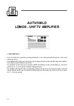 Preview for 14 page of Elettronika AUTV/500LD User Manual