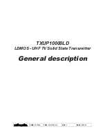 Elettronika TXUP10000LD General Description Manual preview