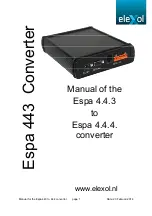 Preview for 1 page of ELEXOL Espa 4.4.3 Manual