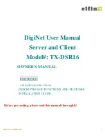 Предварительный просмотр 1 страницы ElfinX TX-DSR16 Owner'S Manual