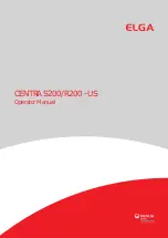 ELGA CENTRA R200 US Operator'S Manual предпросмотр