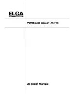 Предварительный просмотр 1 страницы ELGA PURELAB Option-R 7 Operator'S Manual