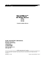 Elgar SmartWave SW 10500 Installation Manual предпросмотр