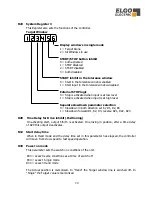 Preview for 20 page of ELGO Electric P8511 Series Short Description