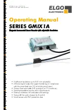 ELGO Electronic GMIX1A Series Operating Manual preview