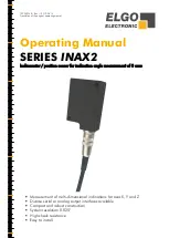 ELGO Electronic INAX2 Series Operating Manual предпросмотр