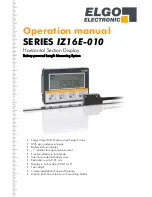 ELGO Electronic IZ15E-010 Series Operation Manual предпросмотр