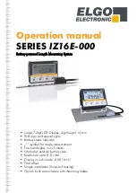 Предварительный просмотр 1 страницы ELGO Electronic IZ16E-000 Series Operation Manual