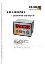 Предварительный просмотр 1 страницы ELGO Electronic Z58-6 Series Manual