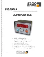 ELGO Electronic Z58-SN004 Manual предпросмотр