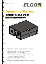 Предварительный просмотр 1 страницы Elgo LIMAX1M Series Operating Manual