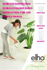 Preview for 1 page of elho BRUSSELS Instructions For Use Manual