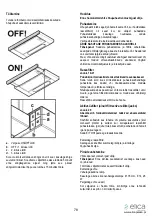 Предварительный просмотр 79 страницы ELICA 8020283036581 Instruction On Mounting And Use Manual