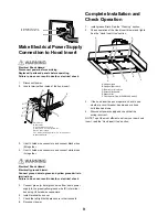 Preview for 9 page of ELICA EAR134SS Use, Care And Installation Manual