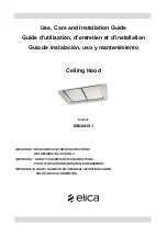 Preview for 1 page of ELICA ESNX43S1 Use, Care And Installation Manual