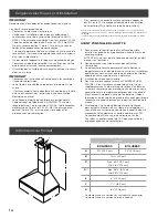 Preview for 14 page of ELICA EVL430S3 Use, Care And Installation Manual