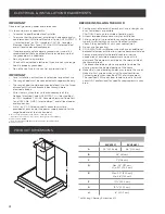 Preview for 4 page of ELICA EVV636S1 Use, Care And Installation Manual